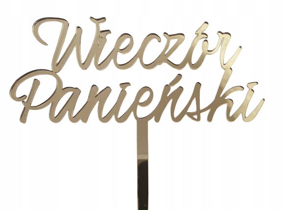 

Topper złoty napis Wieczór Panieński złote lustro
