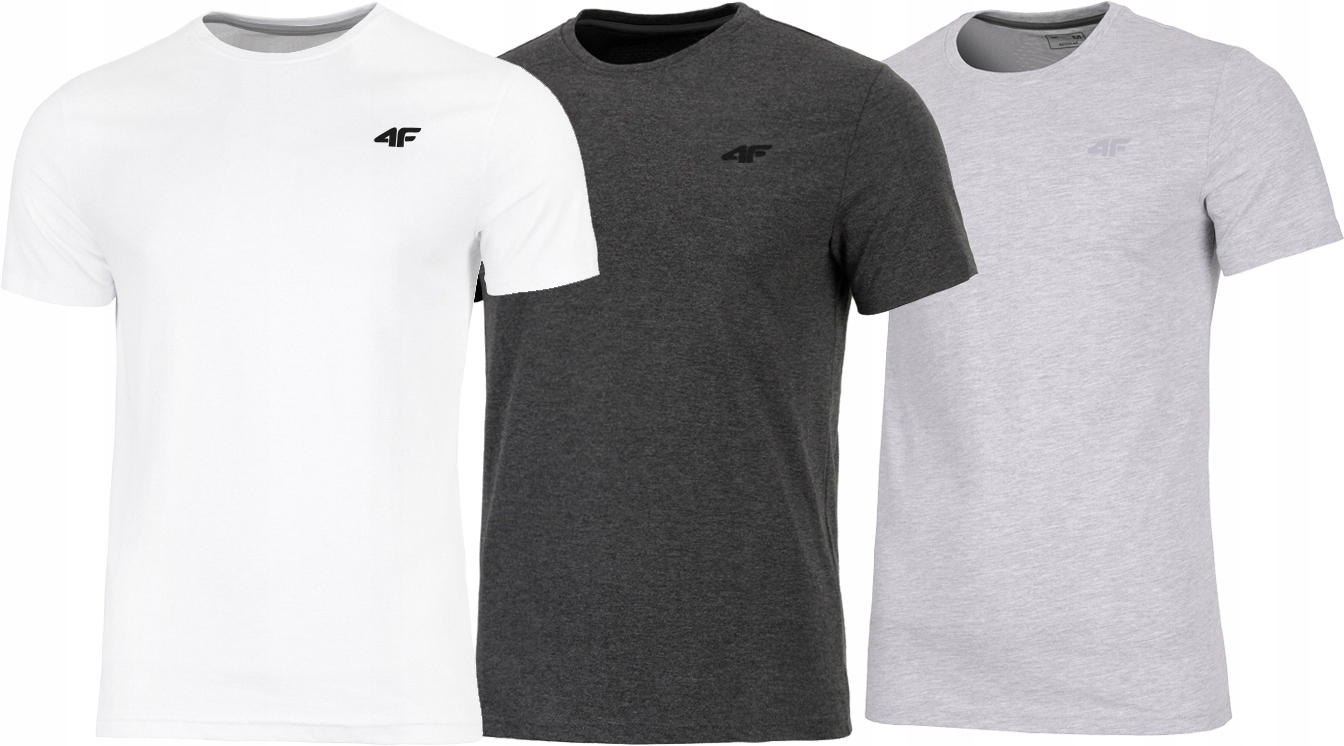 

4F Zestaw 3szt. Męska Koszulka T-shirt / rozm L