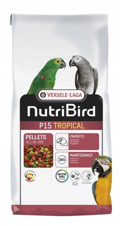 Levně NutriBird P15 Tropical 10 kg – granule pro papoušky