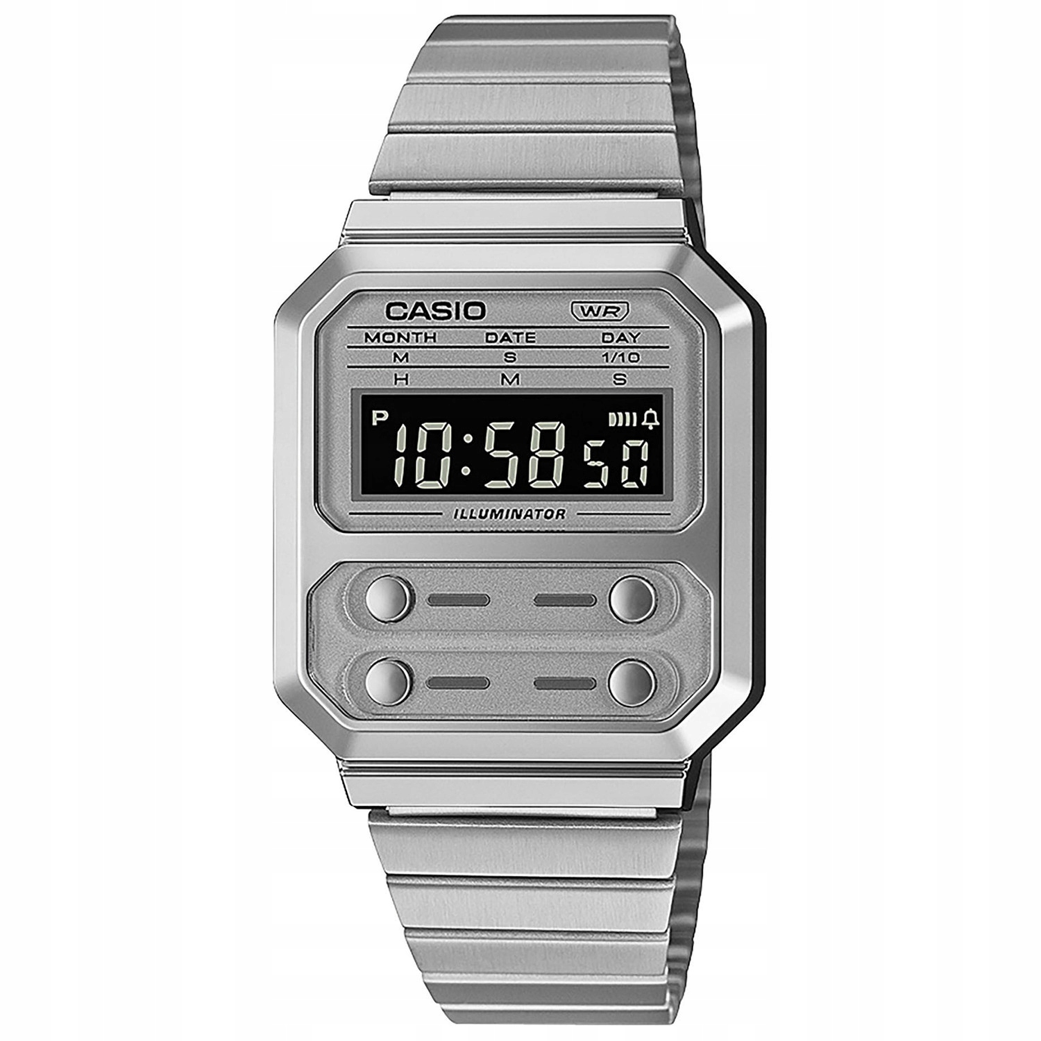 Hodinky Casio Vintage A100WE-7BEF šedý náramek