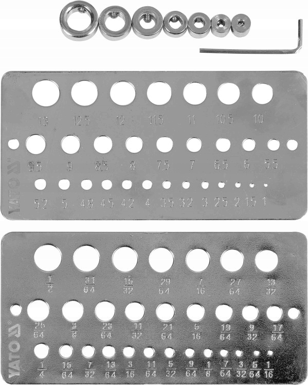 YATO SPRAWDZIAN WZORNIK DO ŚREDNICY WIERTEŁ DRUTÓW Kod producenta YT-44095