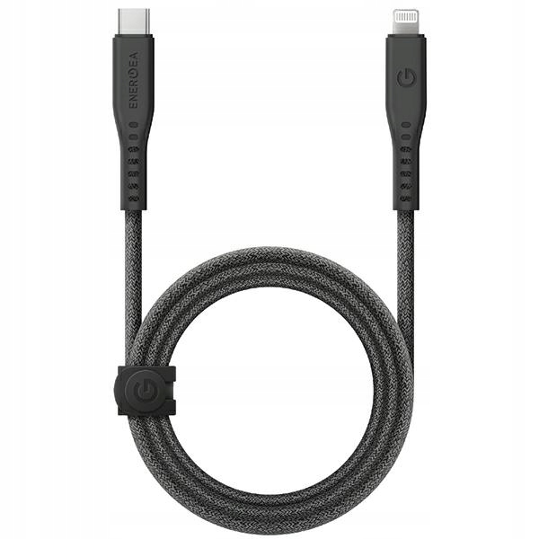 Silný kabel Energea Rychlé nabíjení Usb-c Lightning C94 Mfi 1.5 m černý
