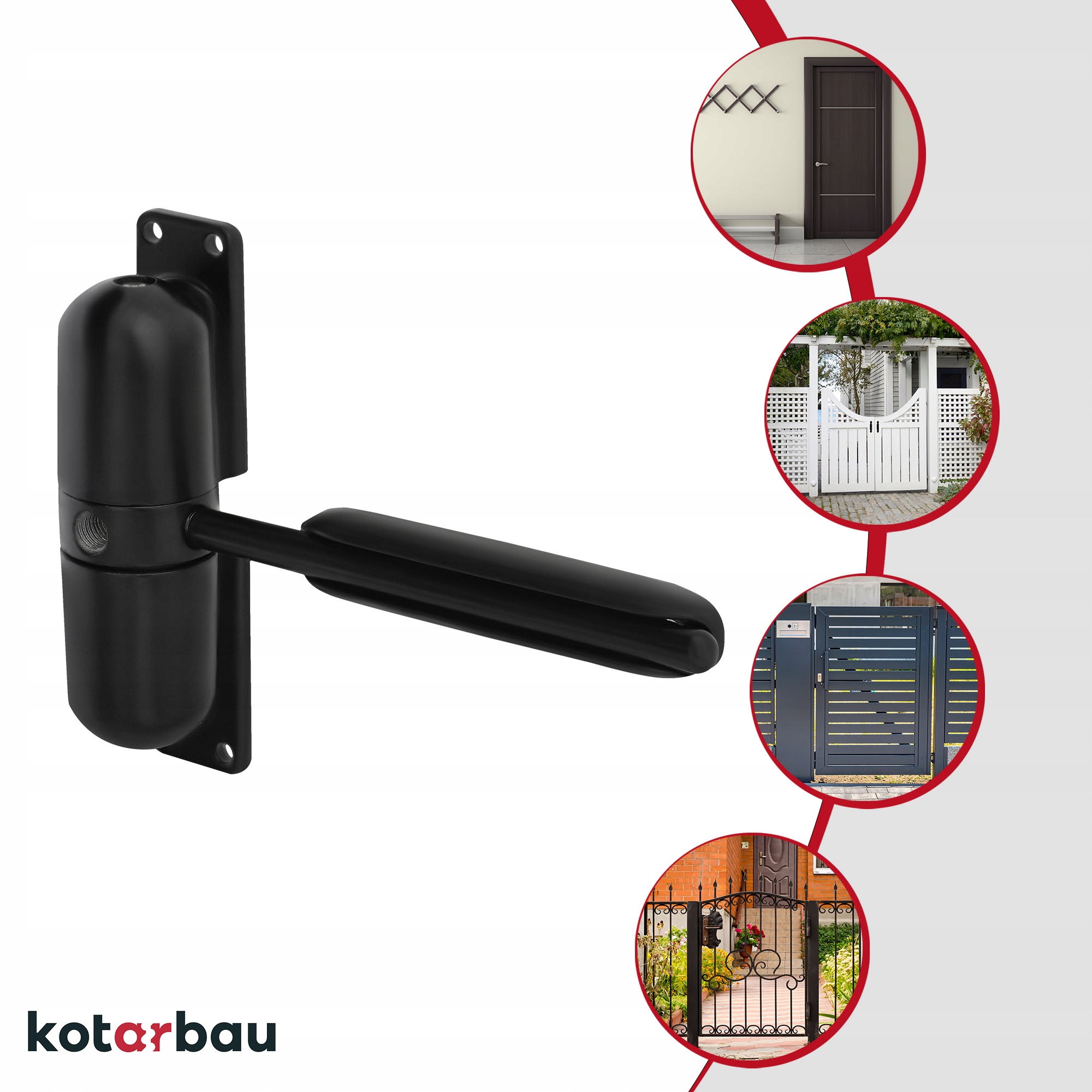 SAMOZAMYKACZ ZAMYKACZ DOMYKACZ OGRODOWY DRZWIOWY FURTEK DRZWI BRAM 120 STAL Zastosowanie uniwersalne