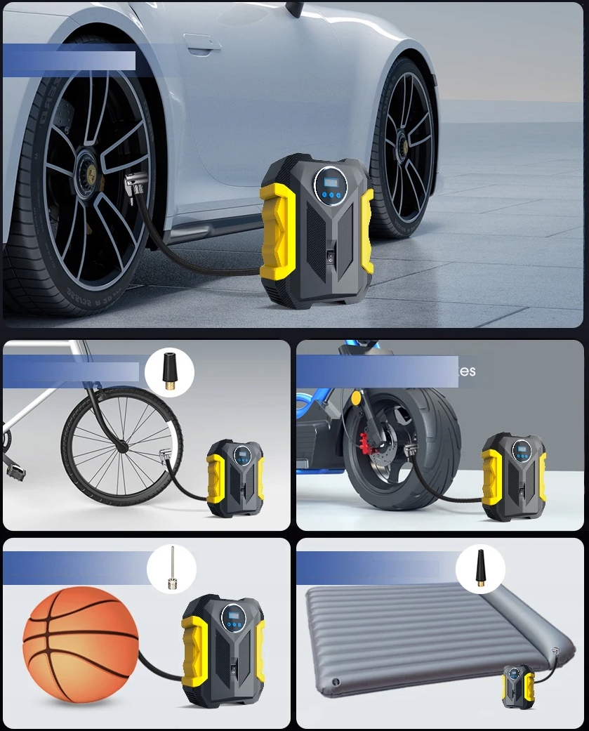 Kompresor Samochodowy 12v Do Samochodu Sprężarka Pompka Kół Auta Mini Led Marka inna