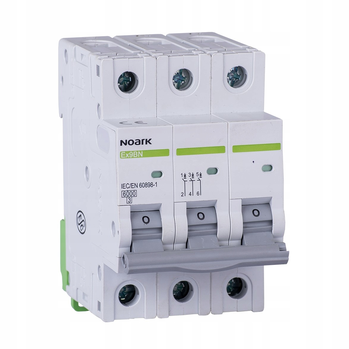 Noark Nadproudový spínač eska pojistka Ex9BN 3P C 63A 6kA 100149