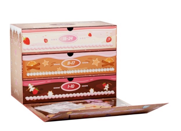 Адвент-календарь Fluff 24 Days of Delicious Skin, 23 средства по уходу и брелок — фото 2