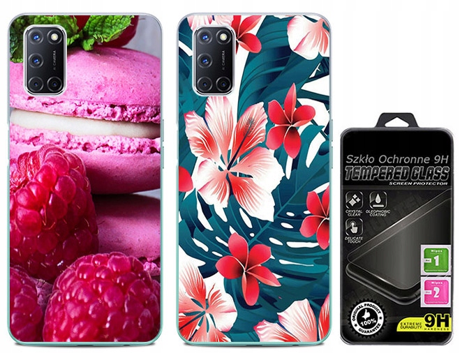 

2 x Etui Silikon Foto Do Oppo A72 Szkło