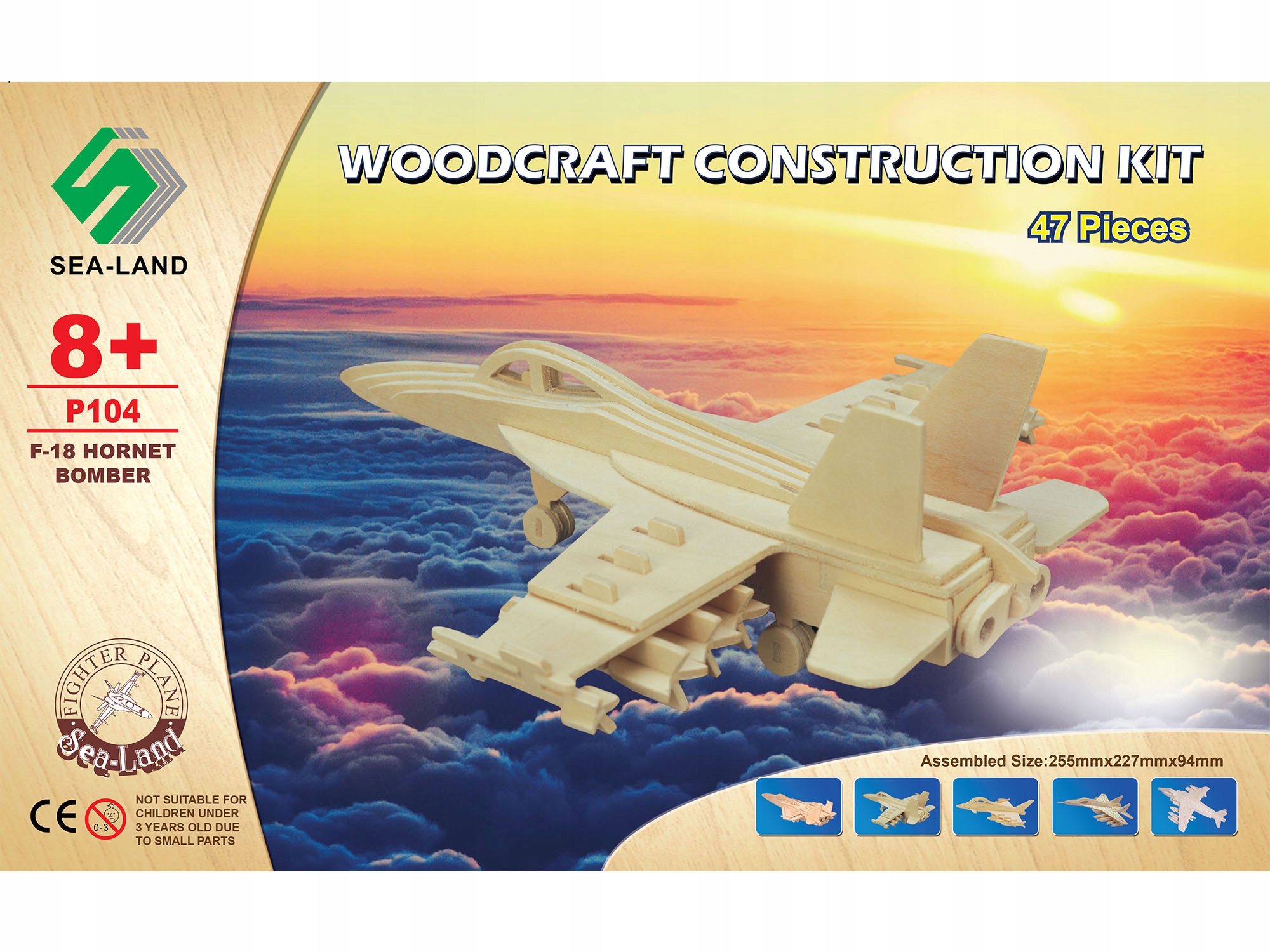 Samolot F-18 Hornet składanka drewniana 3D P104 Kod producenta P104