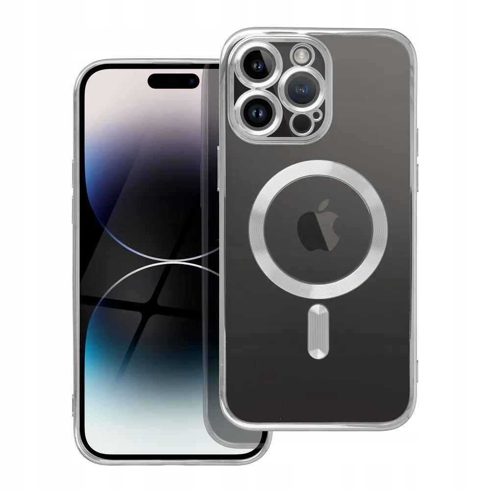 Futerał Electro Mag Cover kompatybilny z MagSafe do Iphone 14 Pro Max srebr