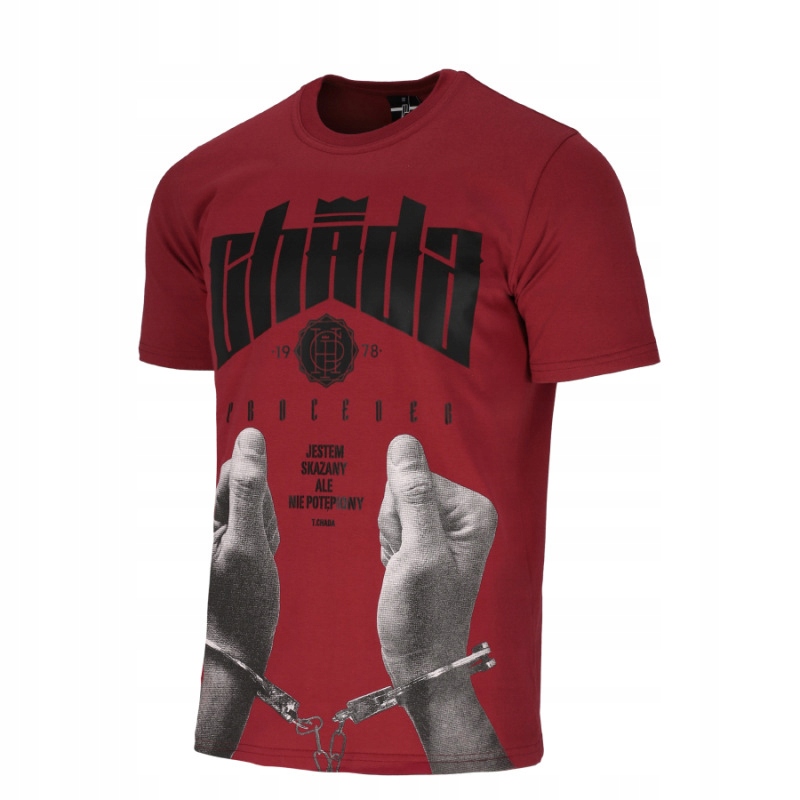 CHADA Proceder Koszulka HANDCUFF Bordowa / XXXL Marka inna