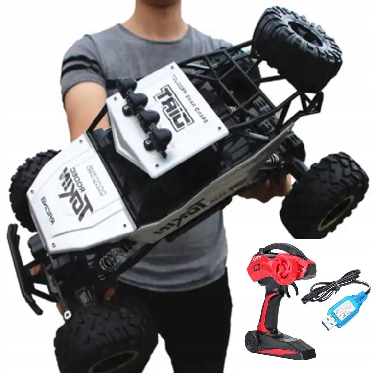 Duży Samochód Zdalnie Sterowany Napęd 4x4 Auto Pilot Rc Metal Buggy 36cm