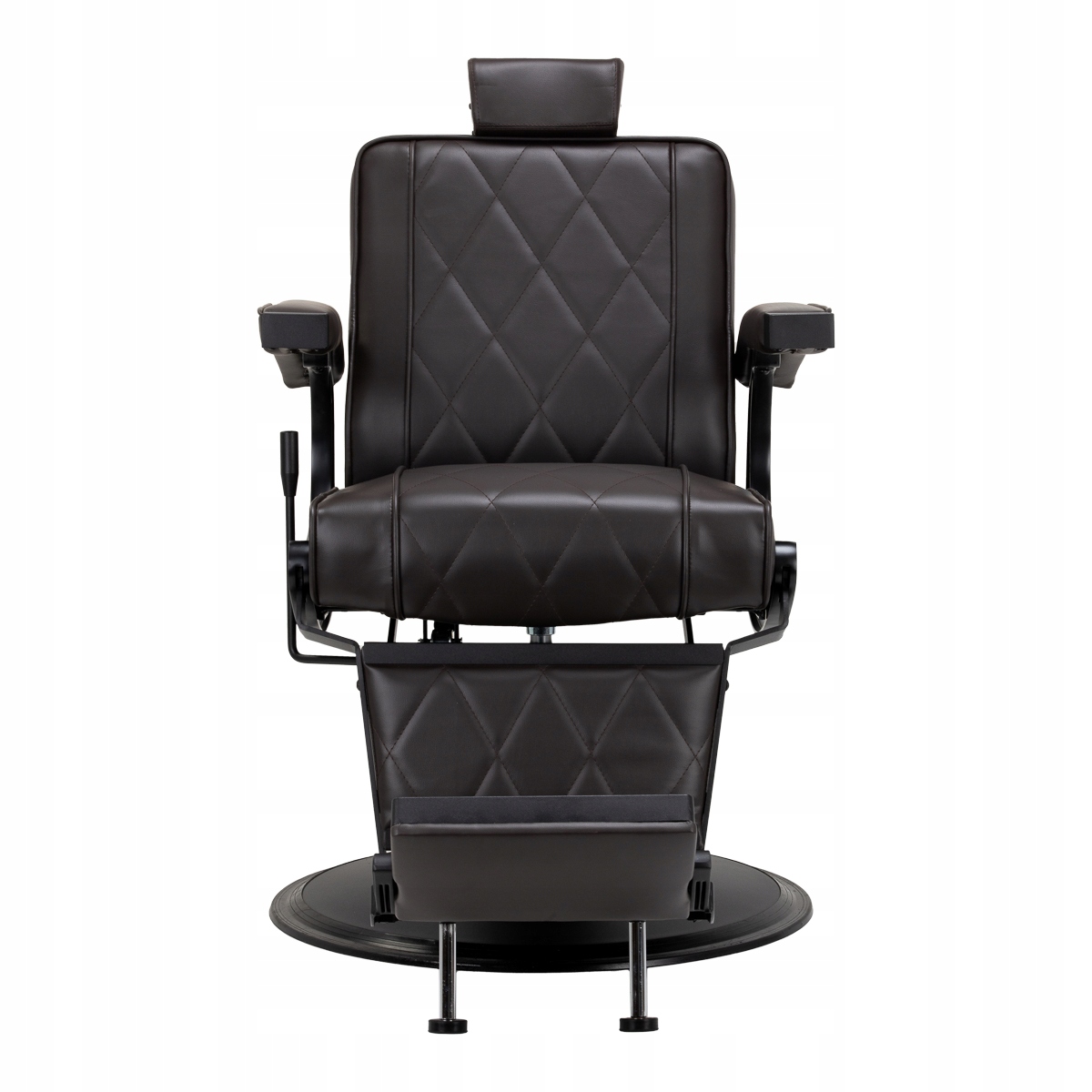 Hair System barberské křeslo BM88066B, hnědá barva, černý rám