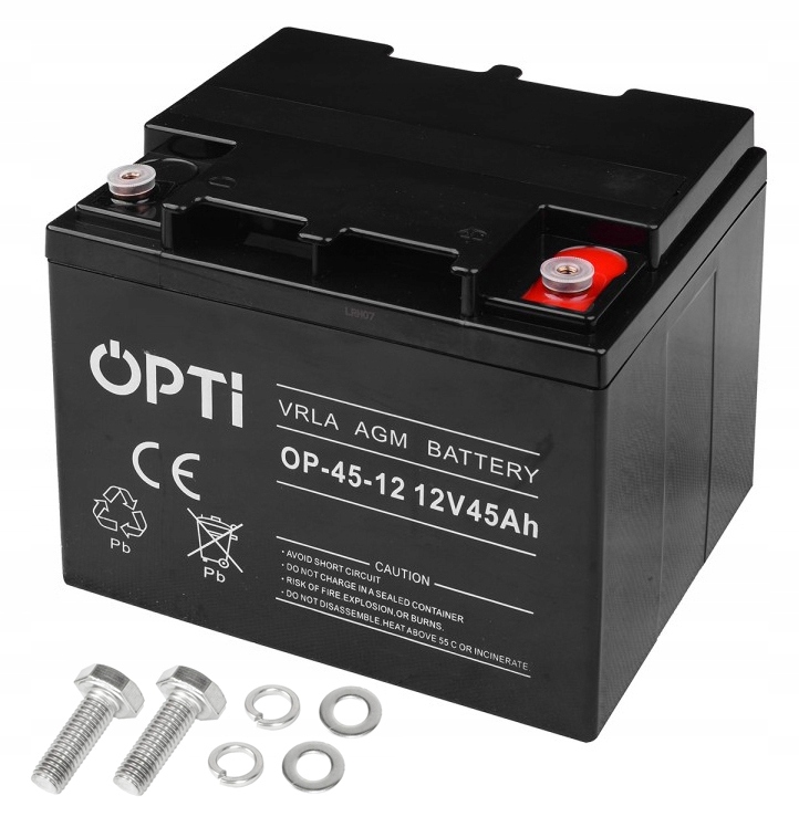 Akumulator Agm 12V 45AH Łódź Solar Wózek Ups Led Volt Polska Vrla Opti