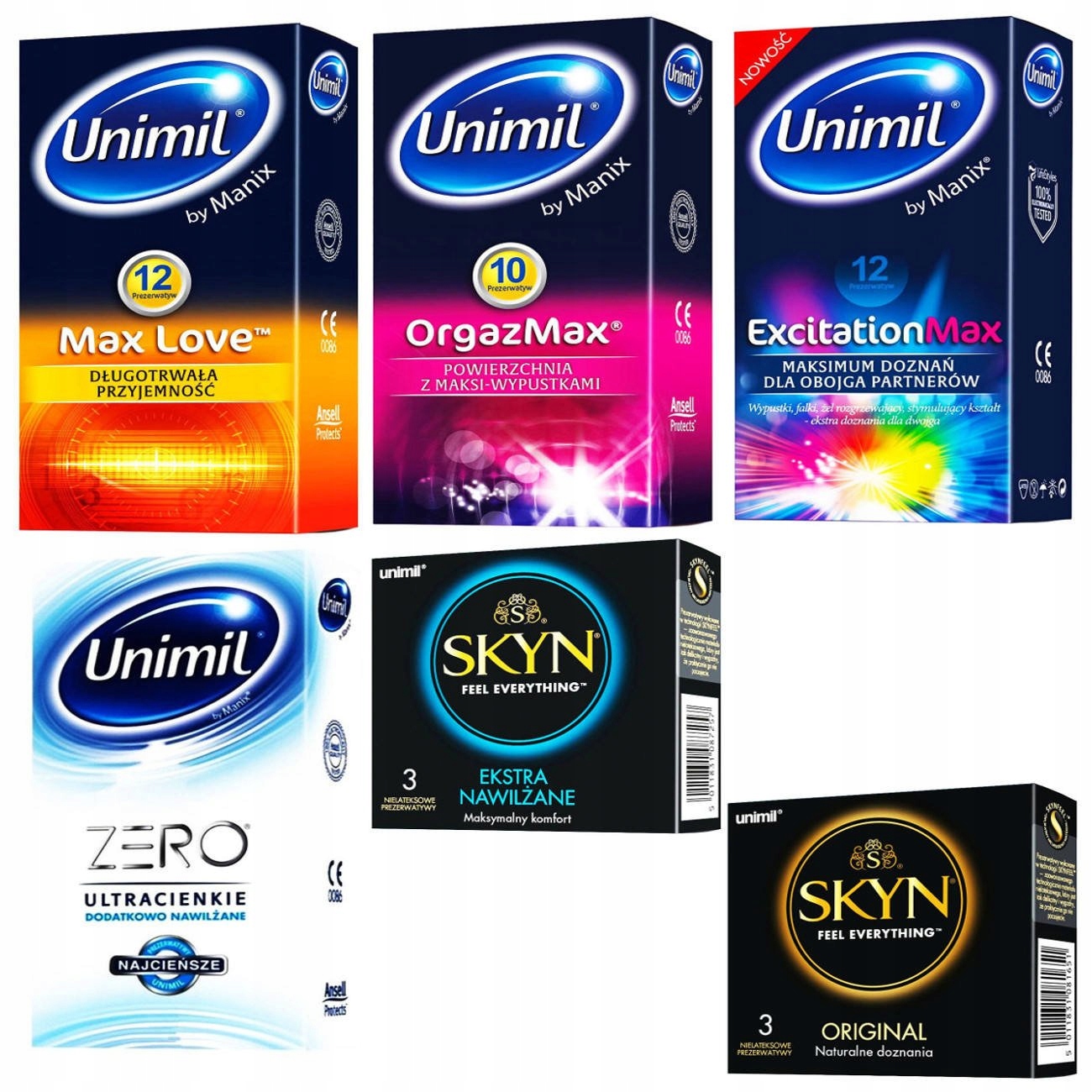 

Unimil Skyn Zestaw Prezerwatyw Komplet 50 Sztuk