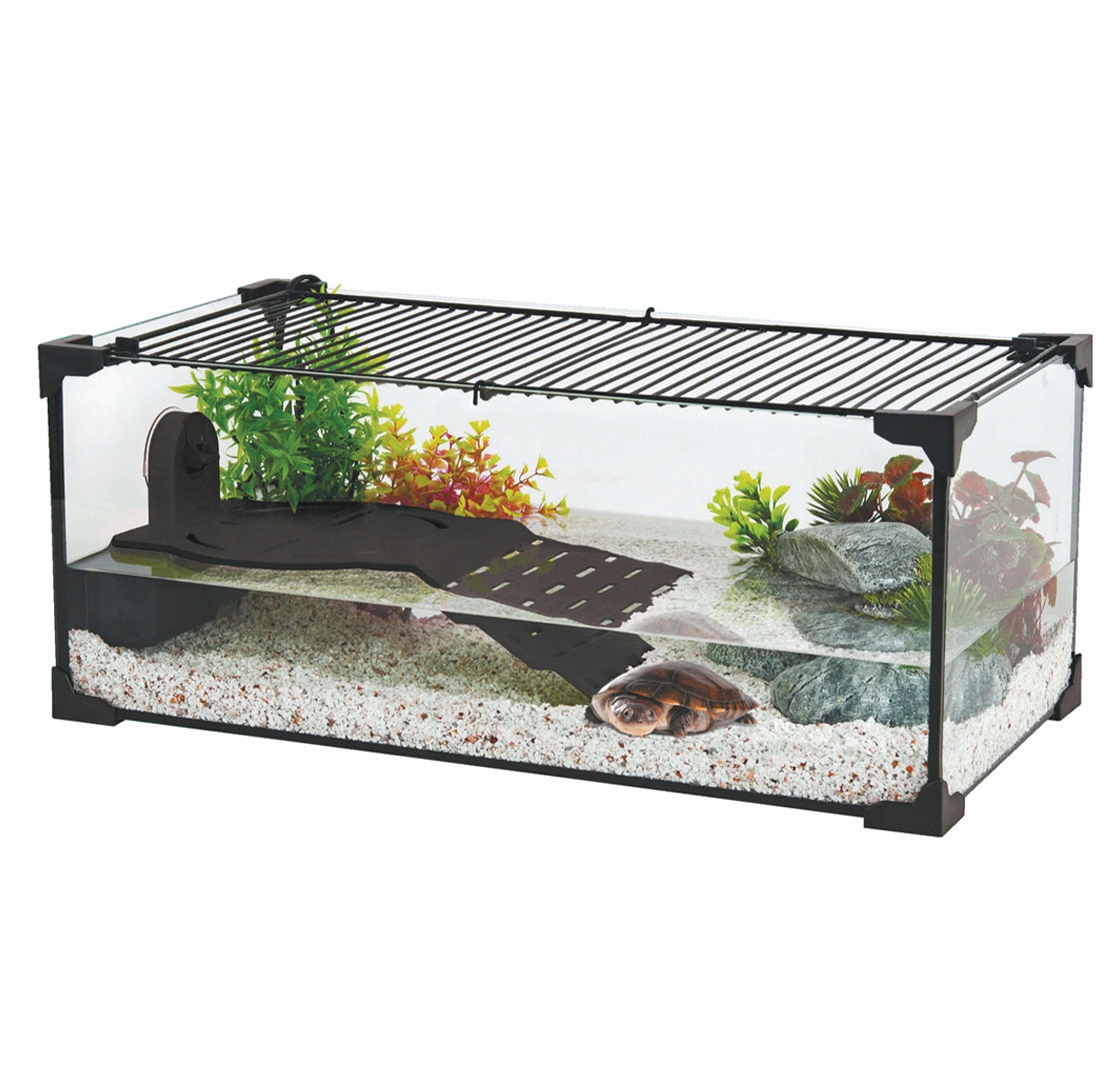 Zolux Aquaterrarium dla żółwi wodnych Karapas Aqua Pro 50x25x20 czarne
