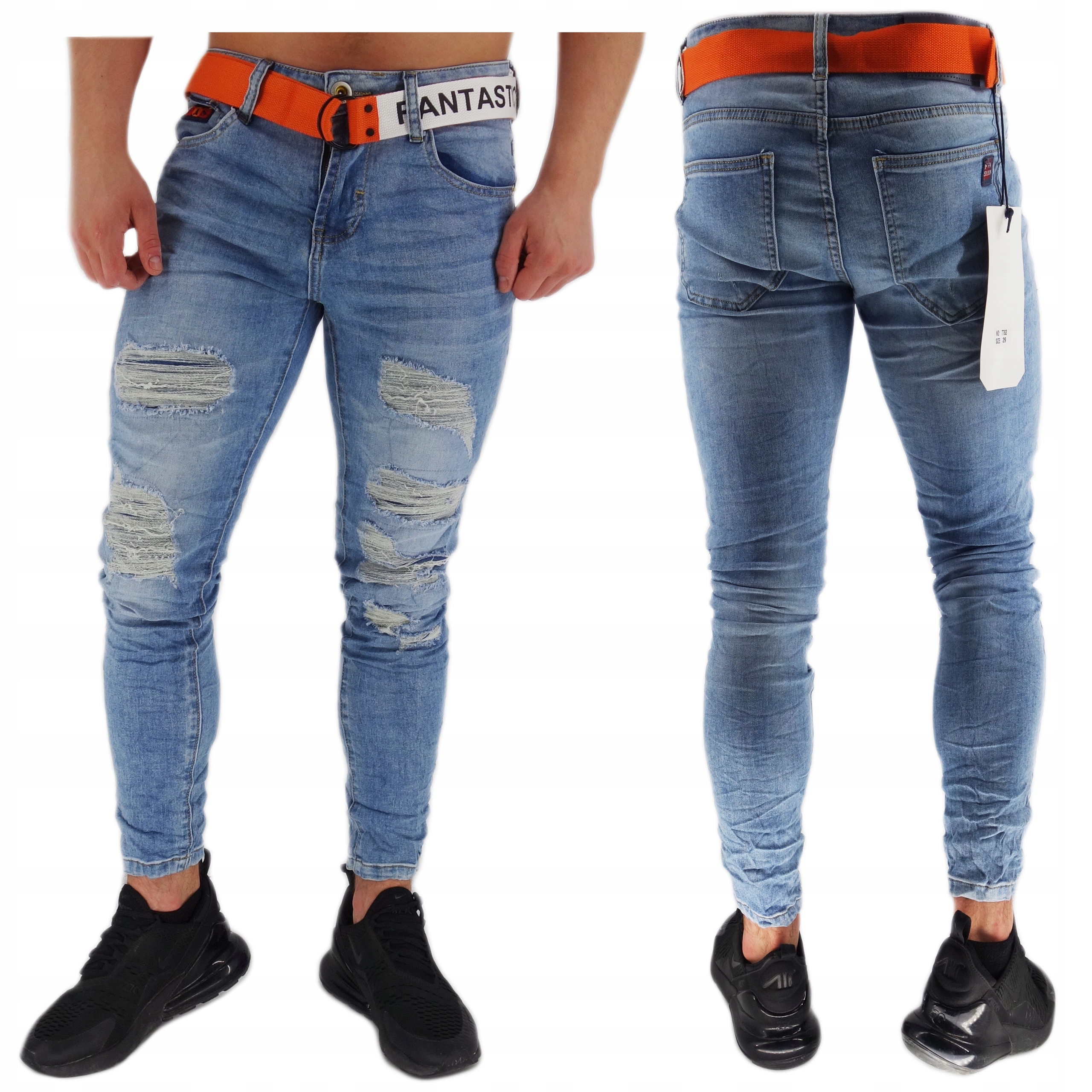 

Spodnie Męskie Jeansy Rurki Slim Fit