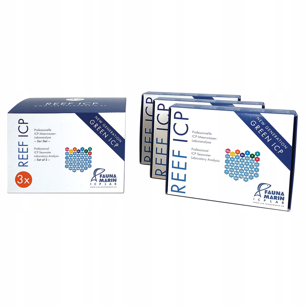 Fauna Marin Reef Icp Test Set Zestaw Testów Wody Morskiej x3