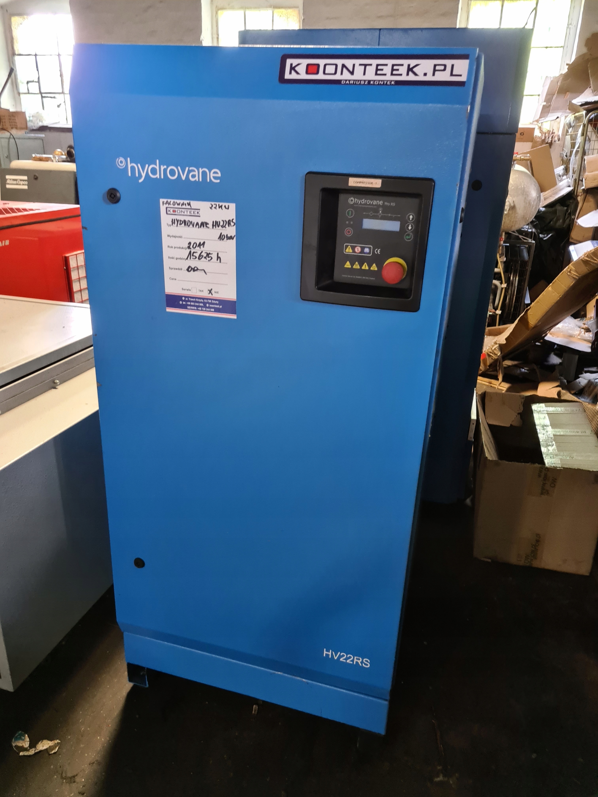 Sprężarka łopatkowa HYDROVANE HV 22 RS, 22 kw Marka Hydrovane