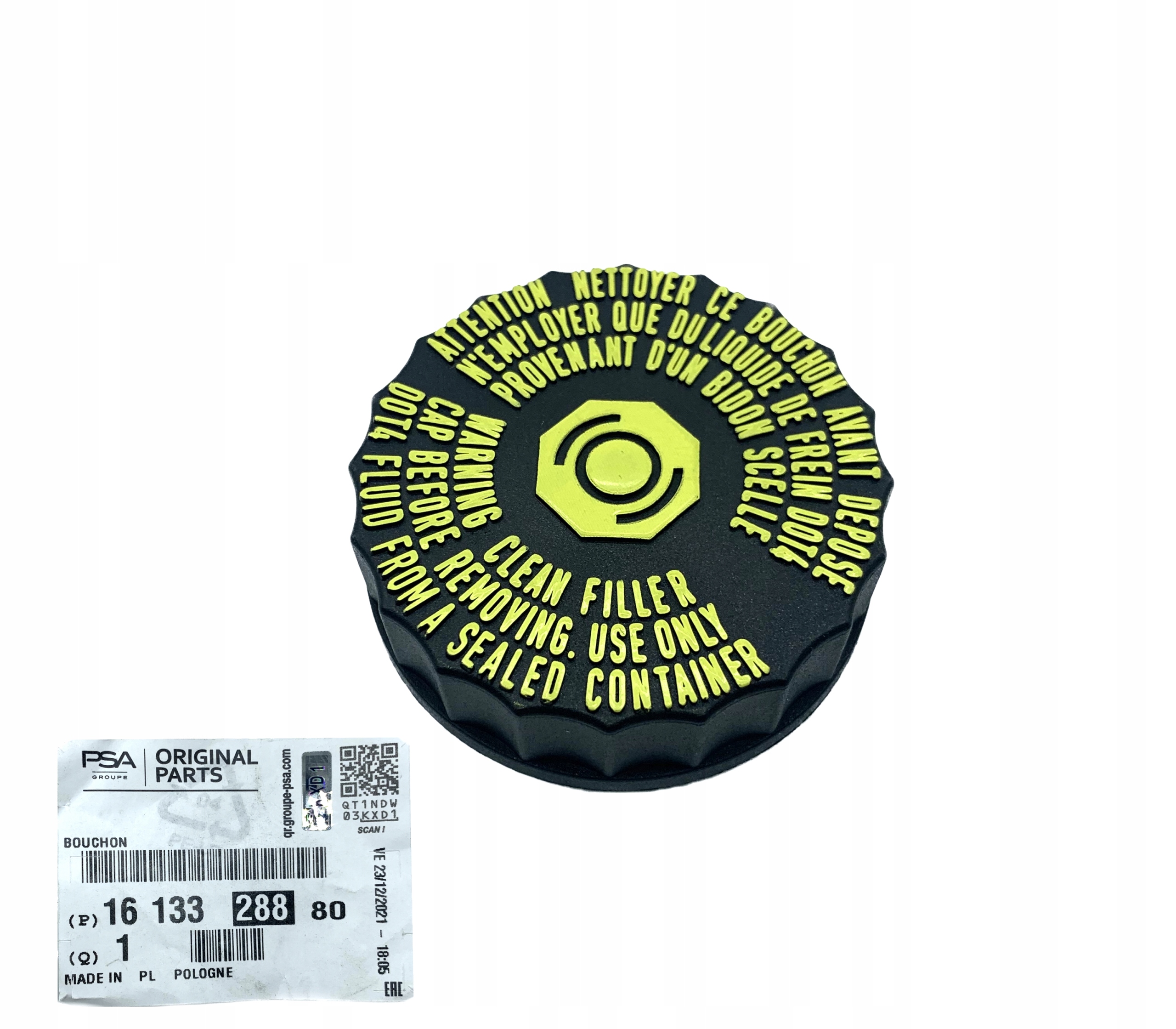 CITROEN PEUGEOT KOREK ZBIORNIKA PŁYNU HAMULCOWEGO ORYGINAŁ