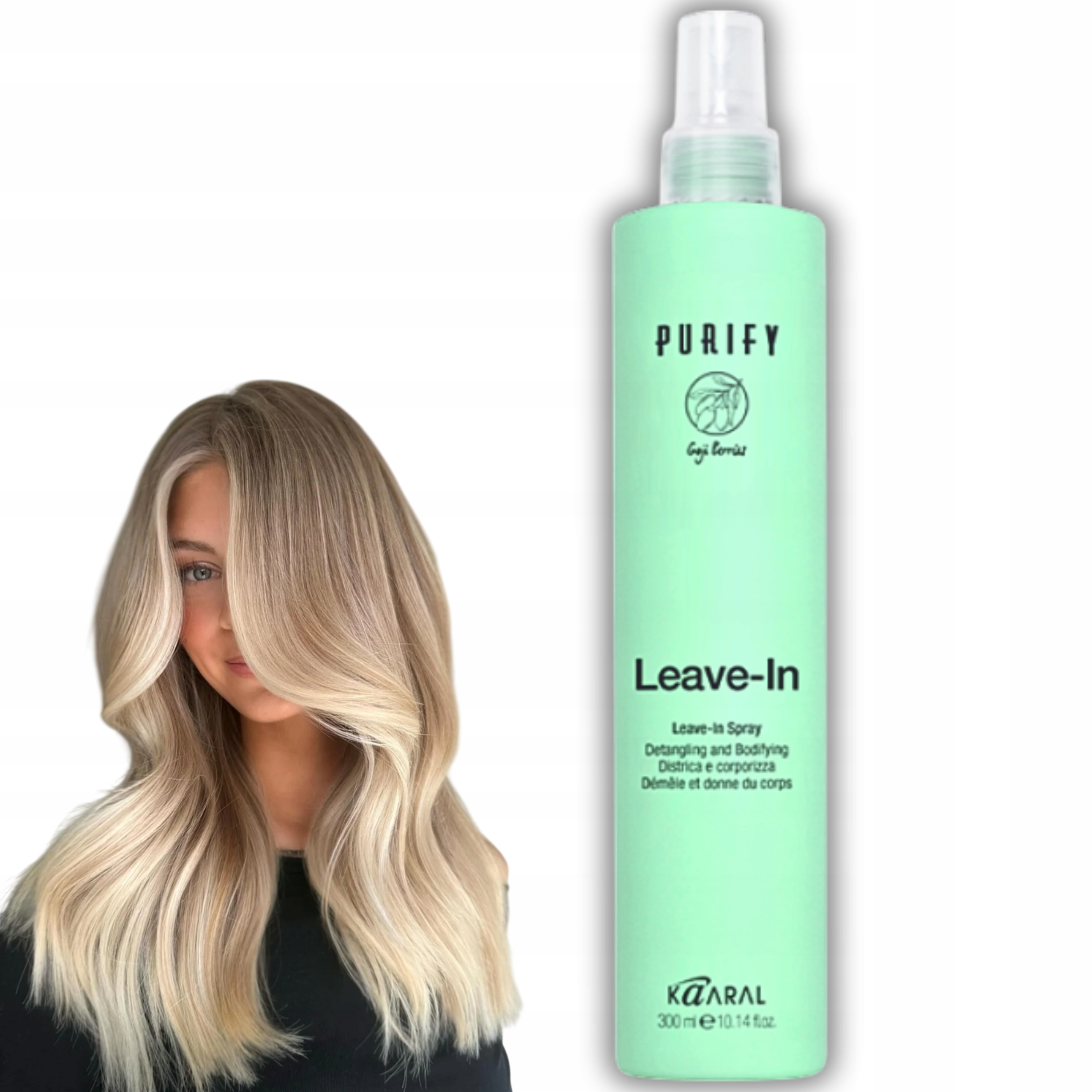 Kaaral Purify Leave-in Výživný Sprej Goji Bez Oplachování 300 ML