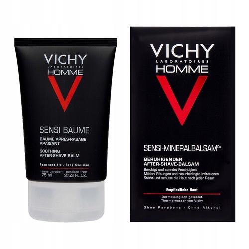 Vichy Homme Sensi Baume, kojący balsam po goleniu, skóra wrażliwa, 75 ml