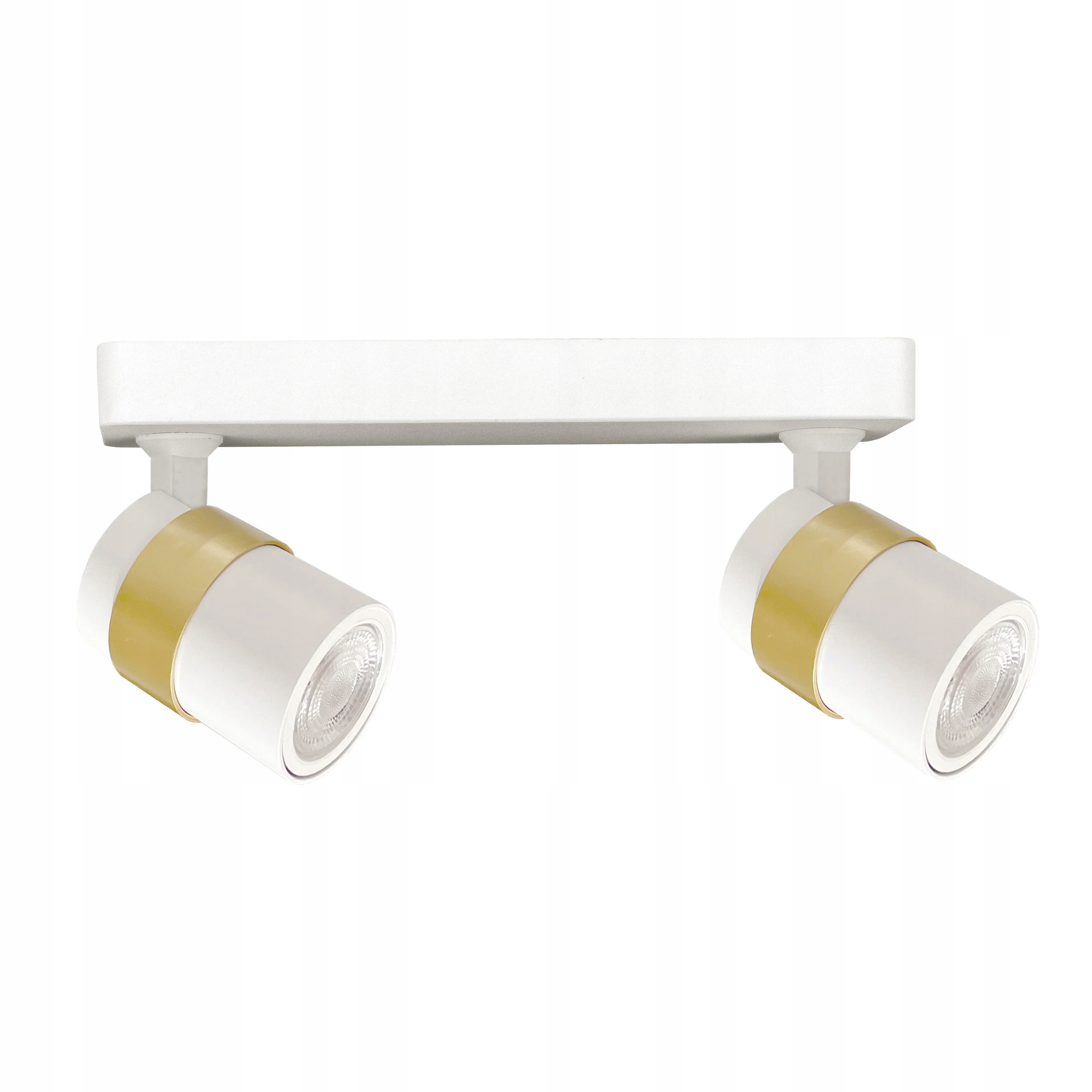 Stropní svítidlo dvojitá, bílá, zlatá, nastavitelné reflektory Light Prestige