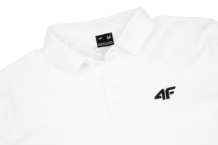 KOSZULKA MĘSKA POLO 4F BIAŁA BAWEŁNA T-SHIRT BIAŁY ROZM. M Marka 4F