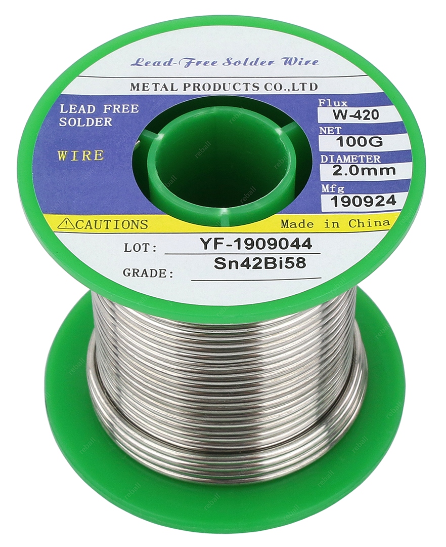 Cín Nízkotoplivý 138C 100g Sn42Bi58 2mm Tavidlo