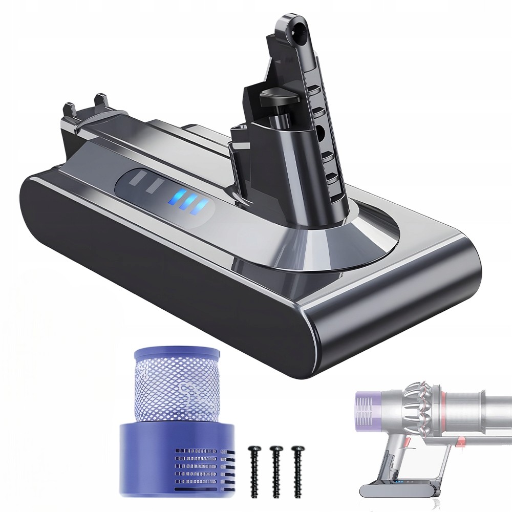 Baterie do vysavače Dyson V10 Náhradní Akumulátor 25,2 V 6000 mAh Filtr