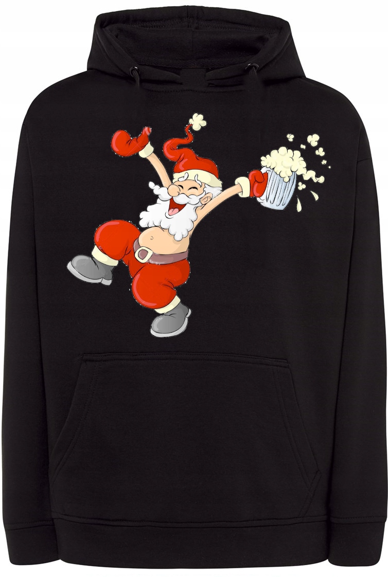 Vánoční Pánská mikina s potiskem Opilý Mikuláš r.XS