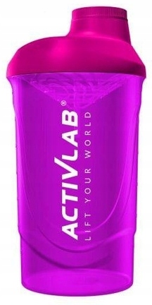 Activlab shaker do odżywek z sitkiem różowy 600 ml