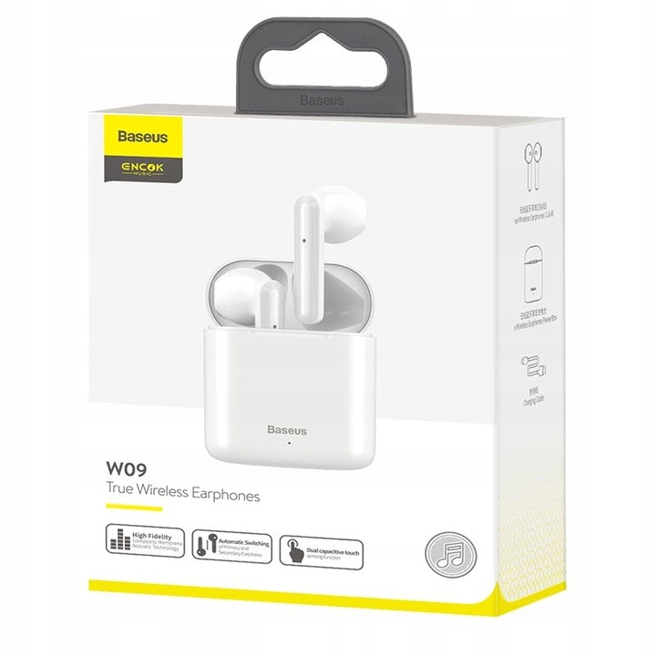 SŁUCHAWKI DOUSZNE BEZPRZEWODOWE BASEUS W09 Kod producenta PB22072-1