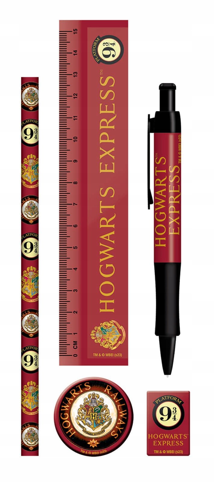 Zestaw przyborów 6 szt Harry Potter Platform 9 3/4 szkolny dla dzieci EAN (GTIN) 5056480392840