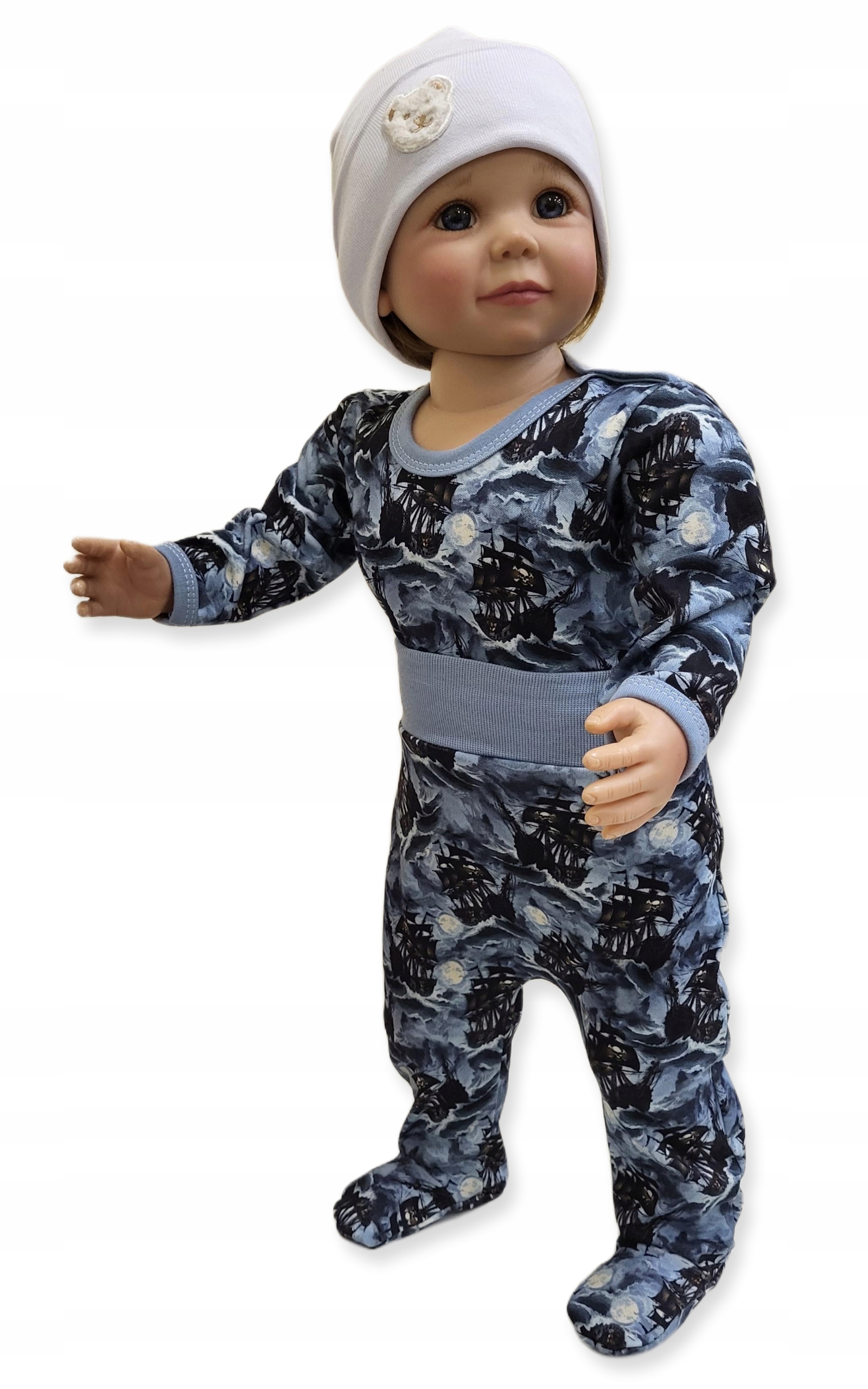 PÓŁŚPIOCHY 74 spodenki BEZUCISKOWE niemowlęce od PRODUCENTA w STATKI Liczba sztuk w ofercie 1 szt.