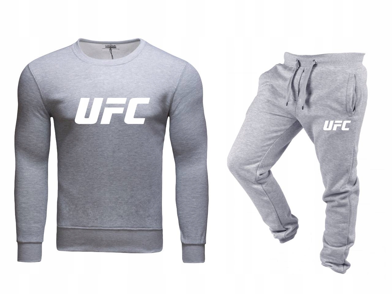 Tepláková Souprava Teplákovka Pánská Bez Kapuce Ufc Sportovní Šedá L