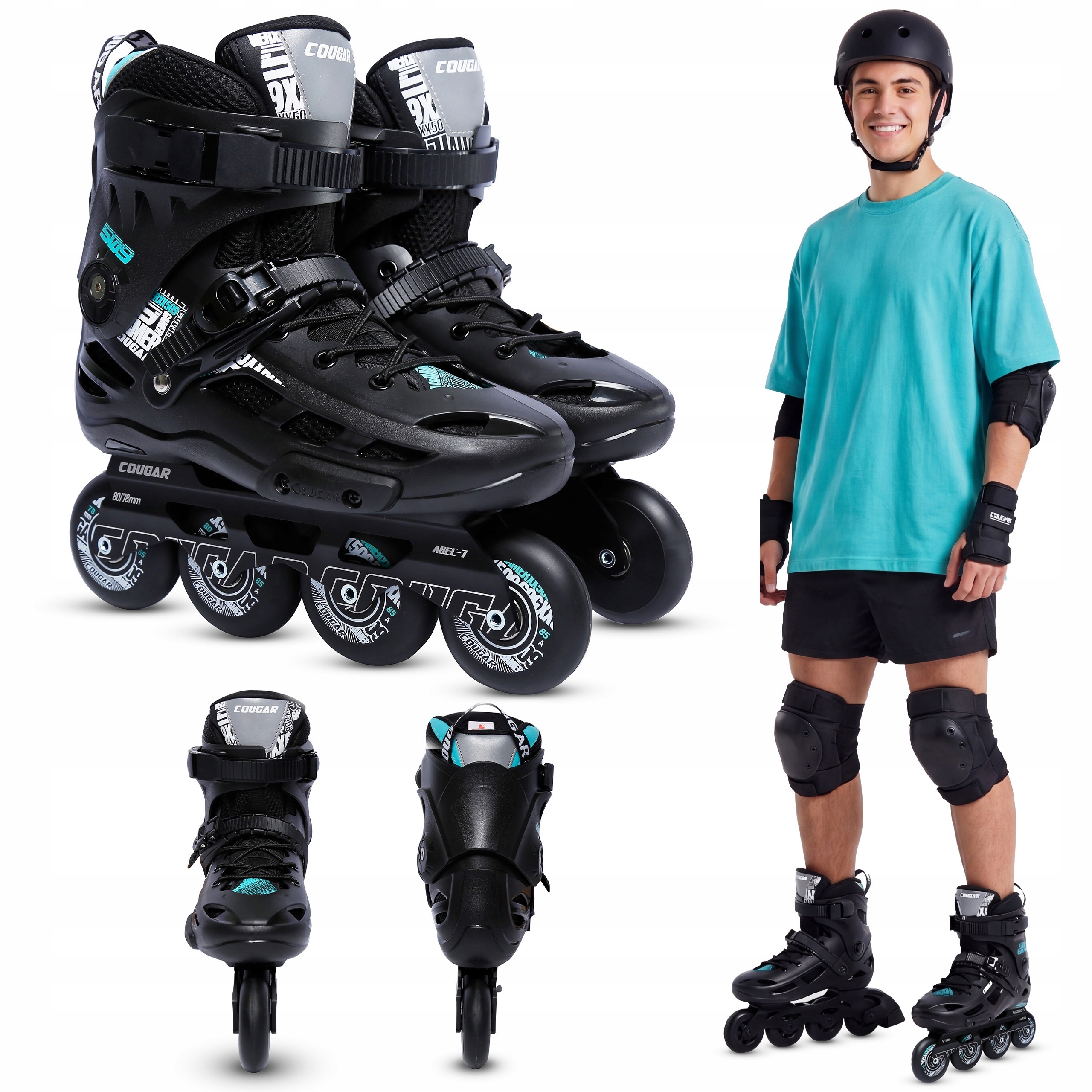 Rolki Slalomowe F0REESTYLE Rekreacja Flex Damskie Męskie R.45 Xride