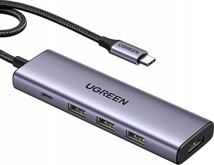 Hub Ugreen CM511 15597 5v1 Usb-c Usb-c Pd Hdmi 3x Usb-a 3.0 šedý