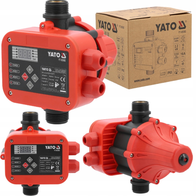 Elektroniczny Wyłącznik Ciśnieniowy Do Pomp PC-58P LCD 2200W 10 Bar