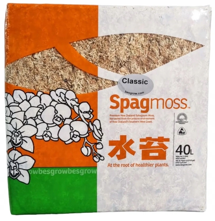 Besgrow Mech torfowiec Sphagnum Spagmoss Classic 500G 40L z Nowej Zelandii