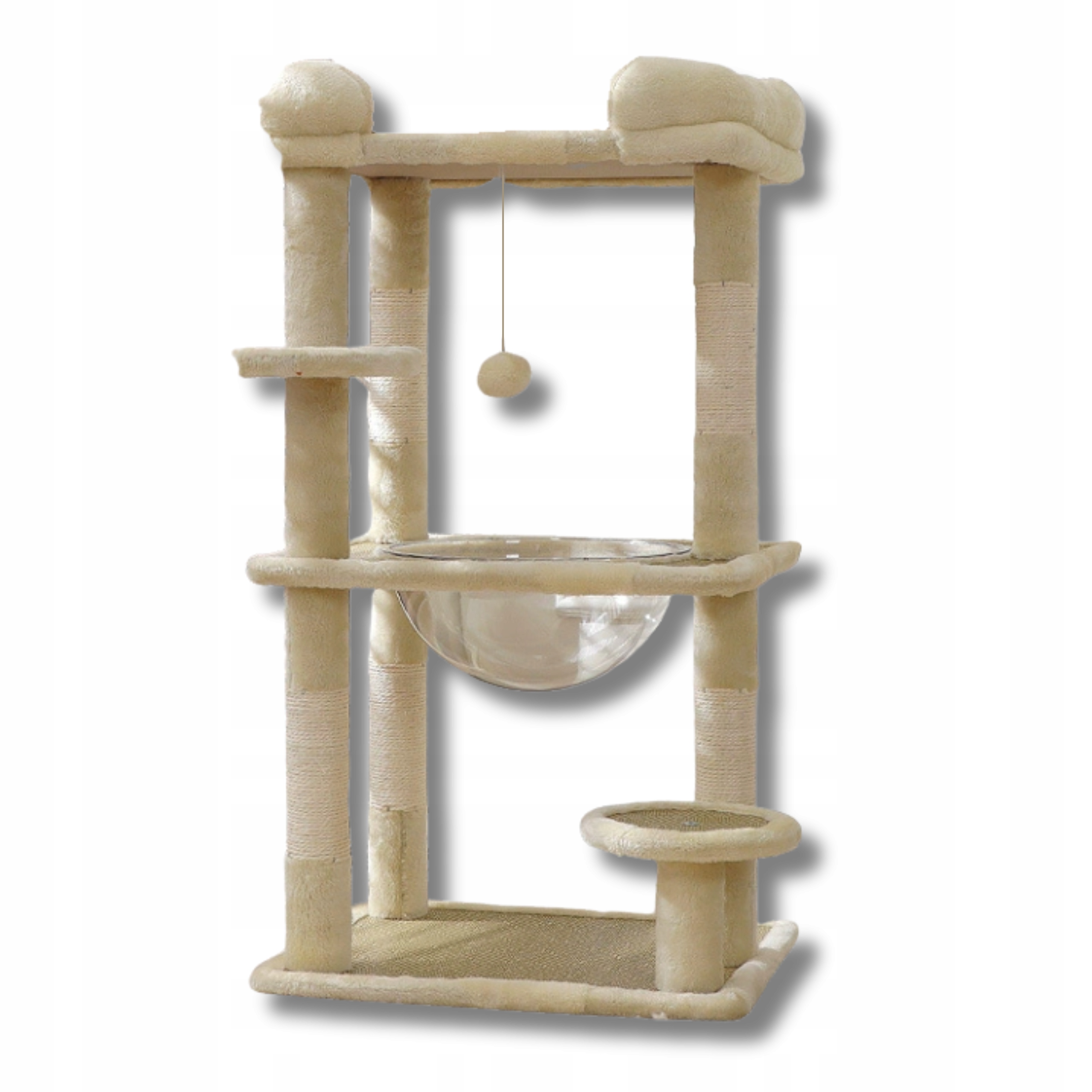 Drapak dla kota słupy leżanka legowisko dla kota 92cm beżowy The Zoo