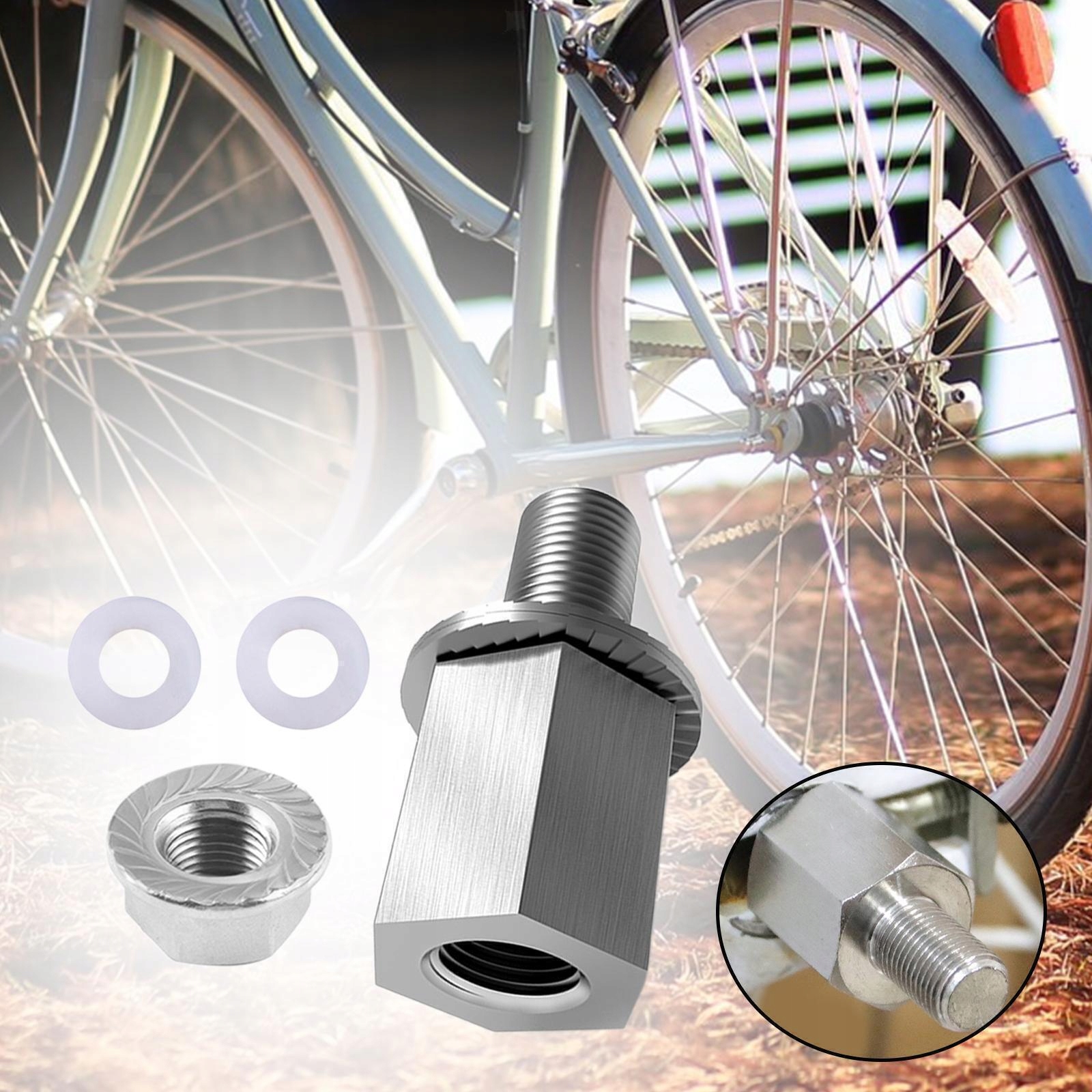 ADAPTER OSI ROWEROWEJ STAL NIERDZEWNA ZWIĘKSZAJĄCA ODLEGŁOŚĆ PRZESTRZENNĄ Obciążenie maksymalne 0 kg