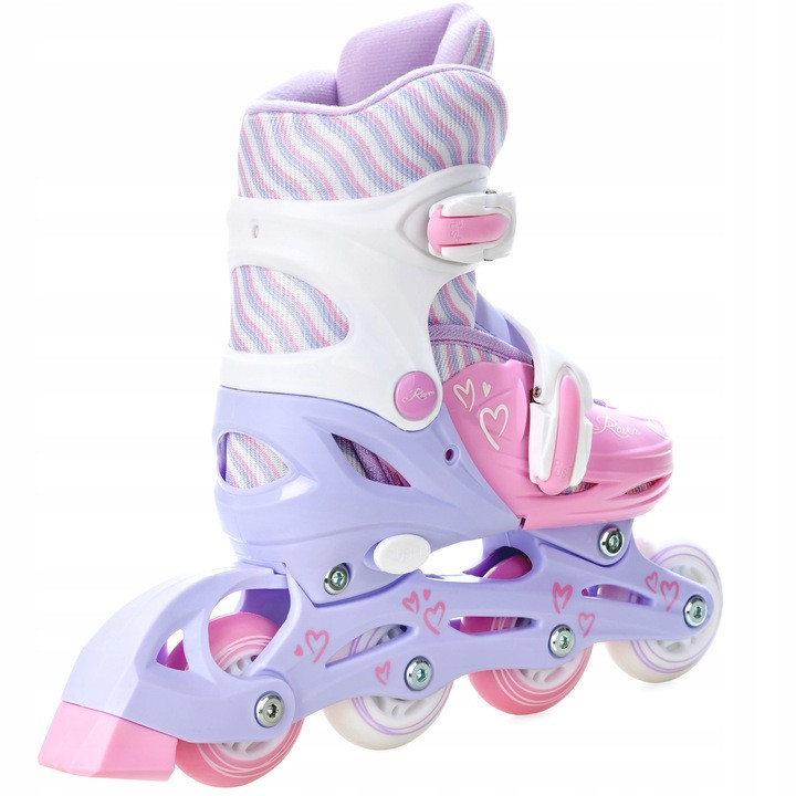 Rolki Raven Loret regulowane Lila/Pink Led 27-30