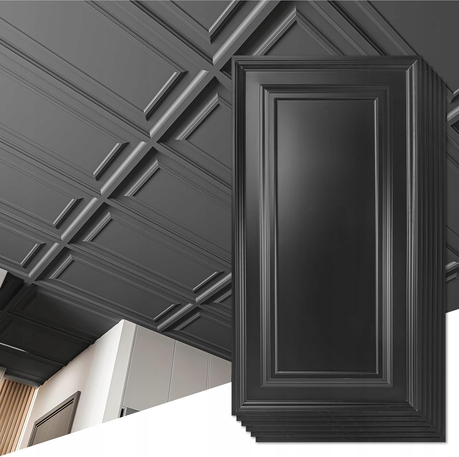 12 sztuk paneli ściennych 3D Pcw, płytki sufitowe dekoracja ściany 120x60