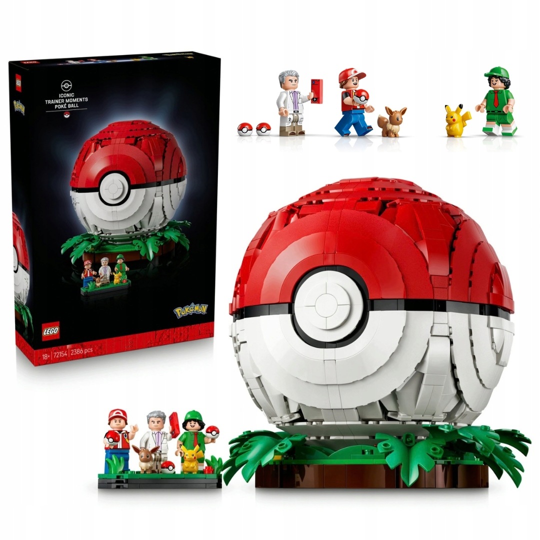Lego Pokémon 72154 Kultovní Pokéball s trenéry 2386 dílků 18+