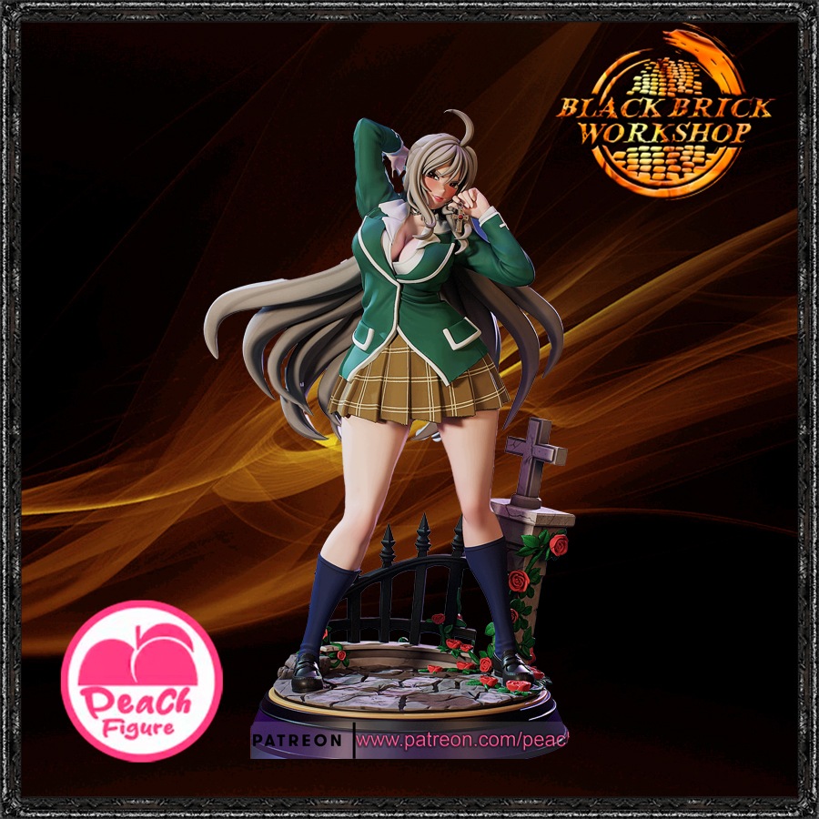 Moka Nebarvená PeachFigure Měřítko 1/9 (200mm) (sfw) 3D tisk