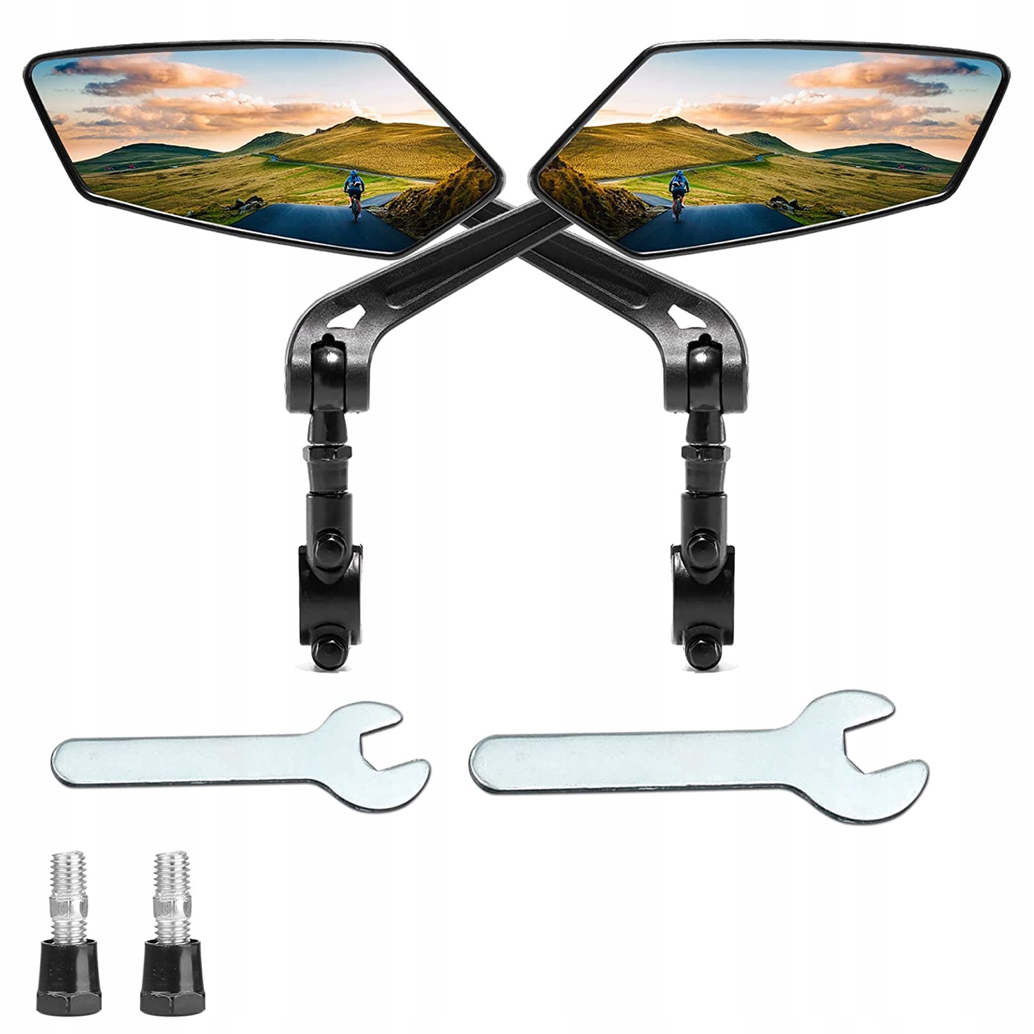 2 SZTUKI LUSTERKA ROWEROWEGO HD, REGULOWANE O 360°