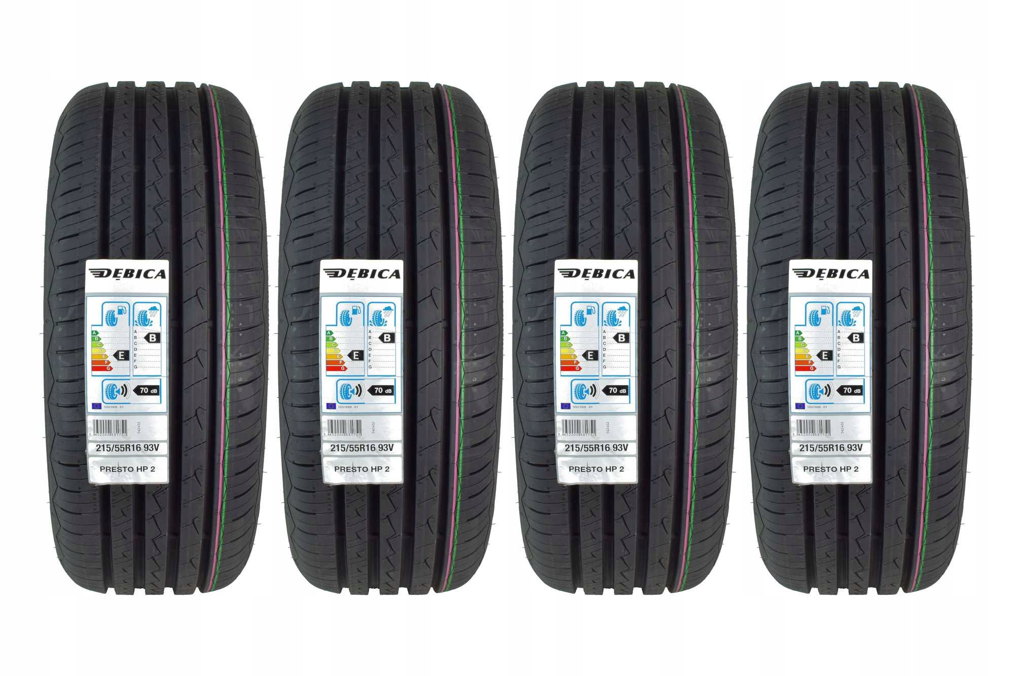 

4 Opony letnie 215/55R16 Dębica Presto Hp 2