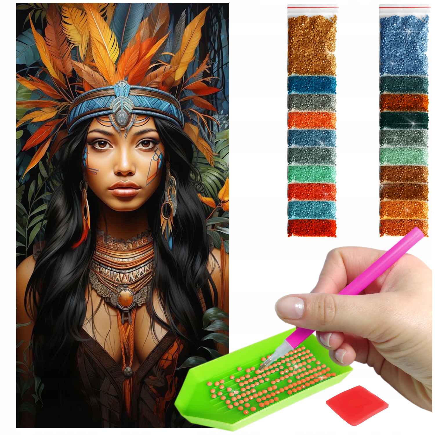 Diamantová výšivka Diamond Painting 5D B.duży 40x80cm