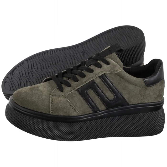 Dámské tenisky na platformě Filippo Khaki DP7175/25 Zelené