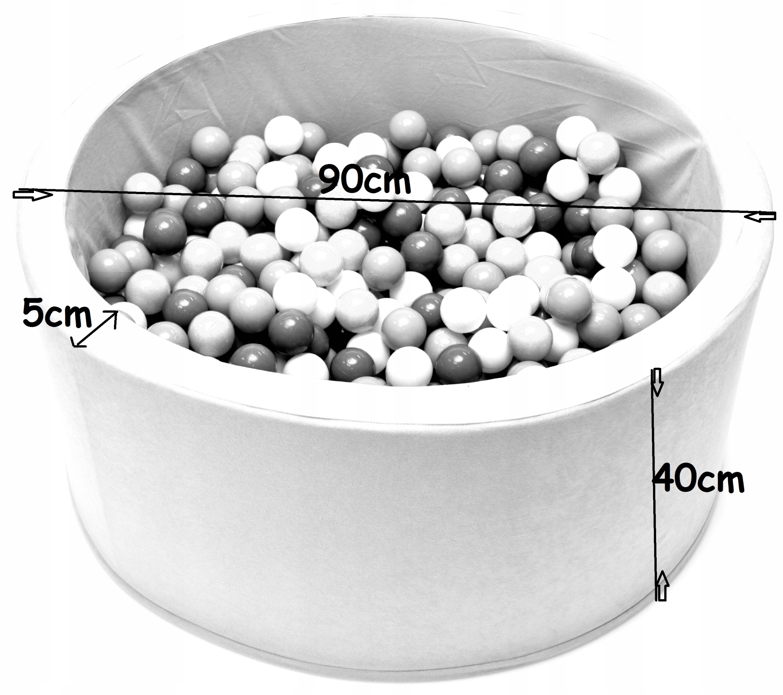 Sausas baseinas su kamuoliukais 90x40 200 kamuoliukų - baseinas su kamuoliukais WELOX vaikams nuo 0 metų